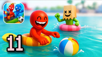 Stickman Party – Gameplay Walkthrough Part 11 – Epic 4 Player Battle Madness! (iOS, Android)