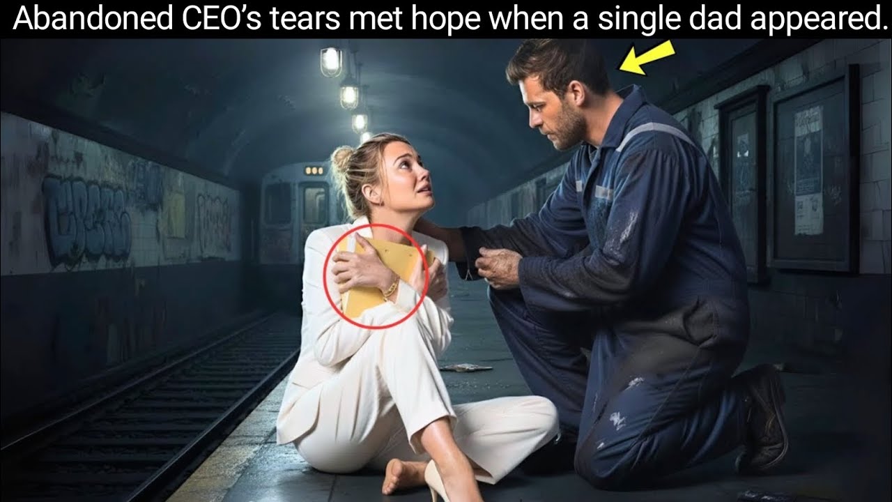 “Please, don’t leave me here alone…” Begged the CEO Woman—Then the Single Dad Stepped Forward…