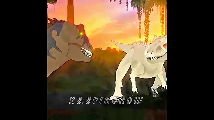 The fight :- absolute crazy 🥶🔥#slick #rexy #giganotosaurus #indominusrex #spinosaurus #edit #shorts