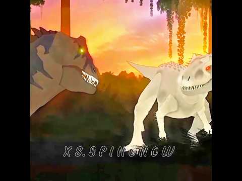 The fight :- absolute crazy 🥶🔥#slick #rexy #giganotosaurus #indominusrex #spinosaurus #edit #shorts
