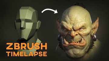 How I sculpted an Orc in Zbrush Timelapse | 3 Hours in 3 Minutes