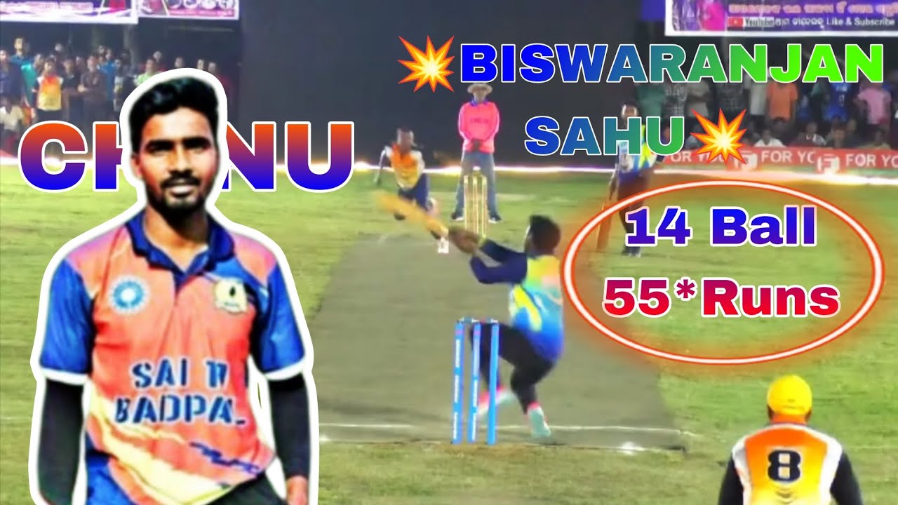 Biswaranjan Sahu Batting 💥Odisha Don Batting 🏏14 Ball 55*Runs💥Credit By-@cricketcarlson 