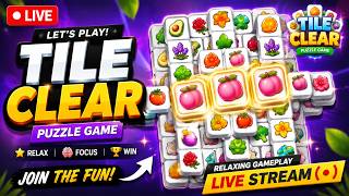 🔴 LIVE | Tile Clear Puzzle Game 🧩 Relaxing Gameplay | #TileClear #PuzzleGame #LiveGaming #Gaming screenshot 4