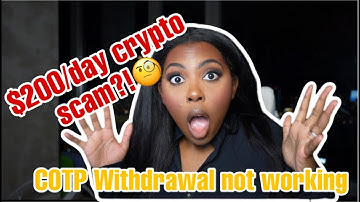 Is COTP (Crypto arbitrage) over? - COTPS.com SMS Withdrawal issues update