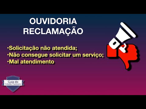 Ouvidoria parte 1 - RECLAMAÇÃO