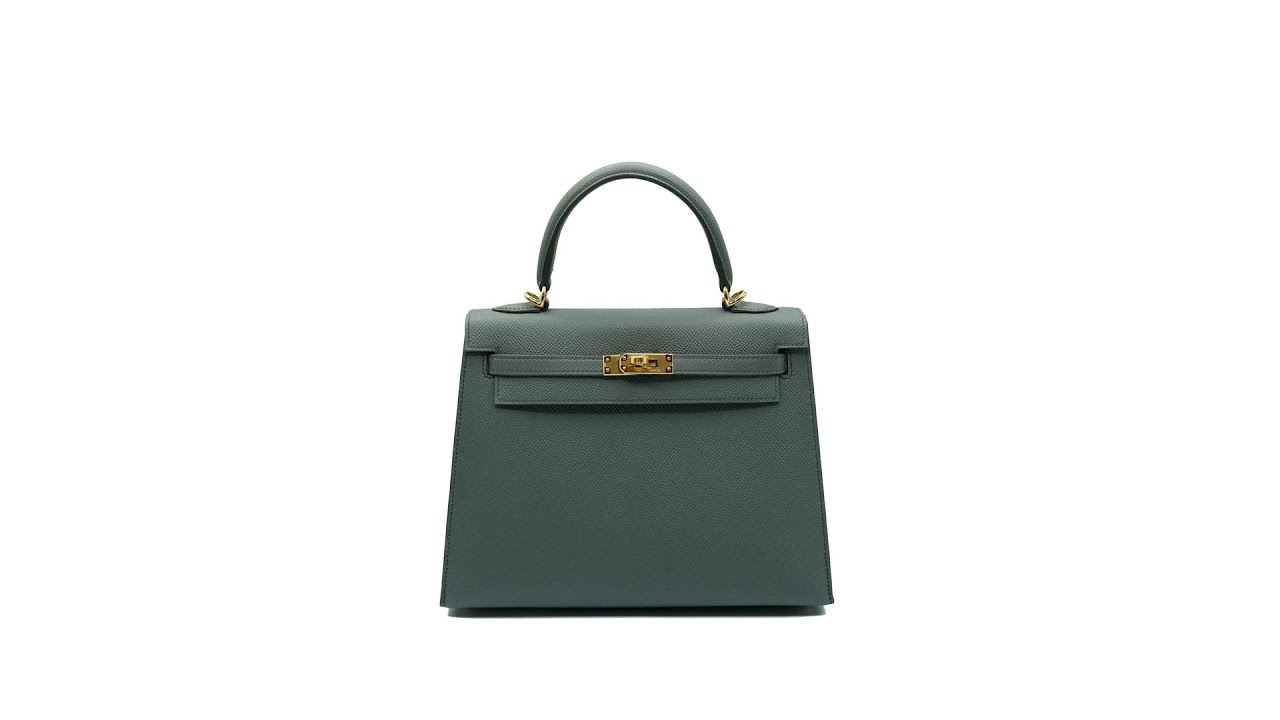 HERMÈS KELLY 25 VERT AMANDE EPSOM GHW