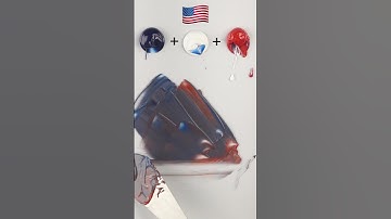 What color do mixed flags make ? #part 3 #paintmixing #colormixing #satisfyingart #tappingsounds