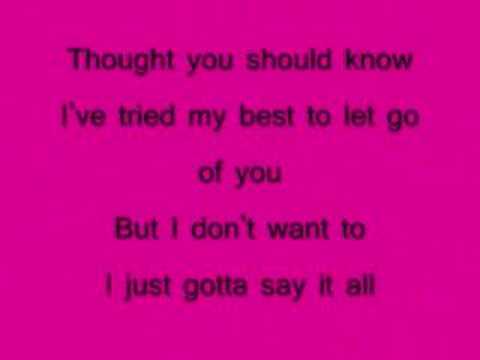 Jesse McCartney - just so you know + lyrics