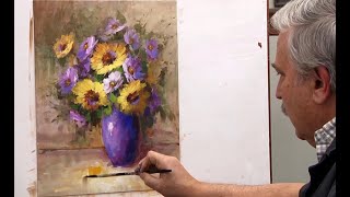 How to Paint Acrylic Sunflowers