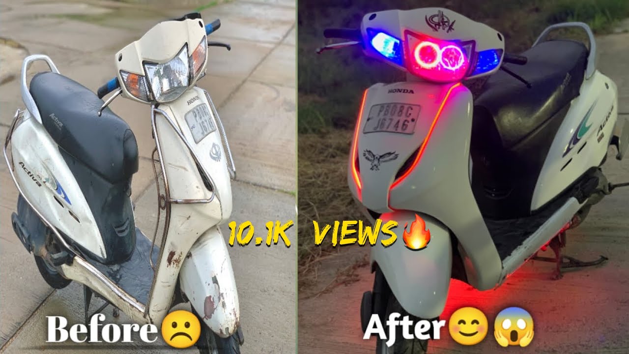 Activa Modification ☹️Before And After☺️😱look🔥#vlog #machinery - YouTube