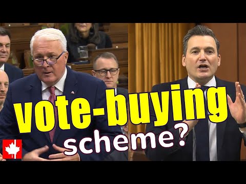 Vote Buying Scheme Conservatives SLAMS Liberals For Seducing Canadians With Their Own Money 