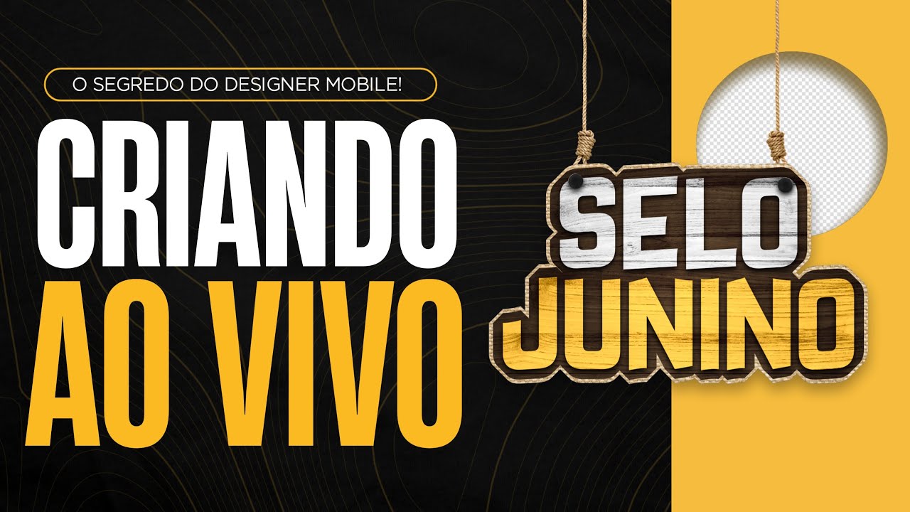 COMO FAZER selo junino PELO CELULAR ps touch - teu designer