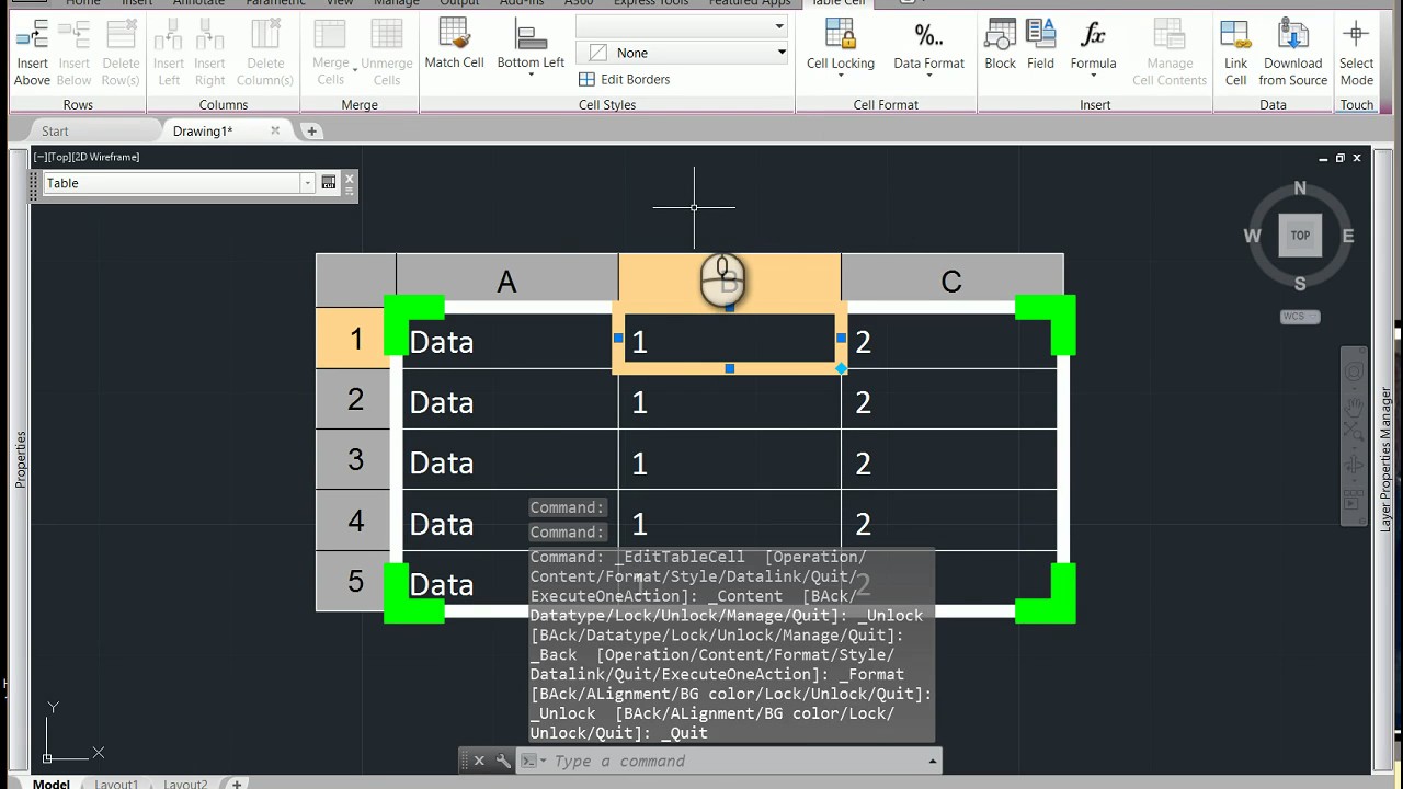 insert excel into autocad