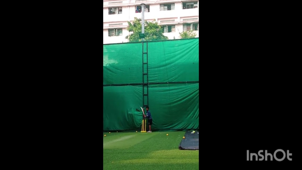 We play  Box circket for 5 over with ball machine 