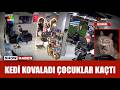 Kedi kovaladı çocuklar kaçtı!