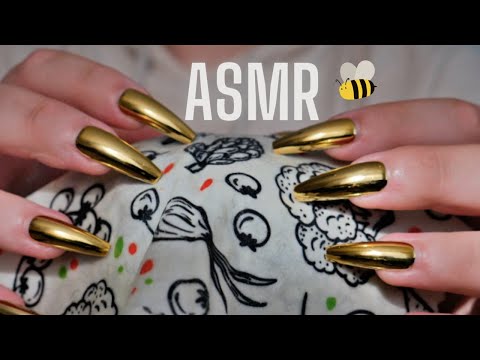 ASMR BEESWAX WRAP TRIGGERS COMPILATION 1 HR 🐝 Tapping, Scratching & Crinkles 🐝 No Talking