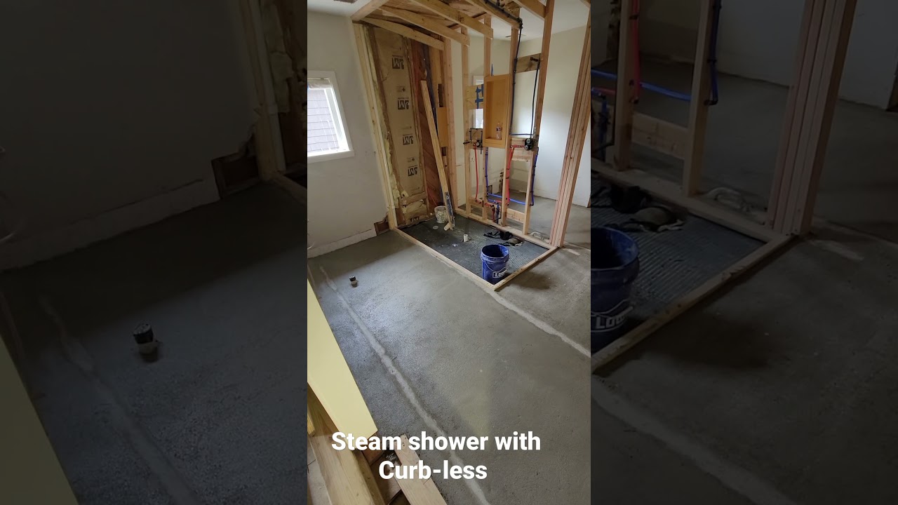 Bathroom Makeover in progress. With Curb-less and steam shower system