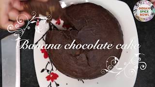 Banana chocolate cake without oven & egg ingredients: 1. ripe bananas
- 2 2. condensed milk 1/2 cup 3. oil 1/4 4. all purpose flour 1 5...