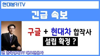 자율주행 시대 스타트! 구글 + 현대차 합작