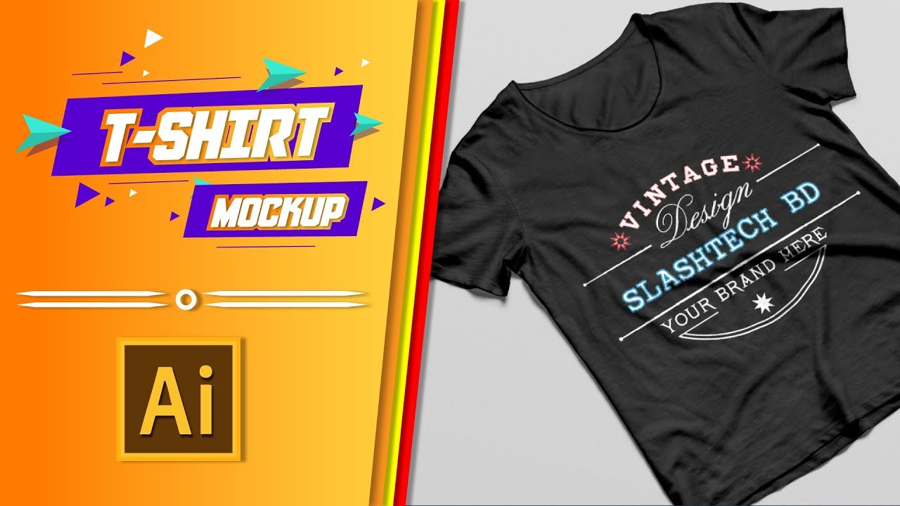 How to Create a T-shirt Mockup Design Photoshop Tutorial || Slashtech ...