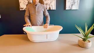 Frida Baby 4-in-1 Grow-with-Me Bathtub – Bath Time Made Easy from Newborn to Toddler!