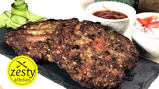 Chapli Kabab | Beef Chapli Kabab | By Zesty Kitchen