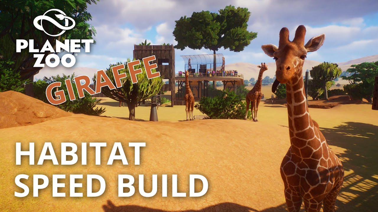 Planet Zoo | Giraffe and Ostrich Habitat Speed Build