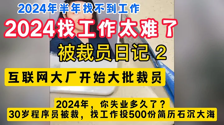 2024年，你失业多久了？30岁程序员被裁，找工作投500份简历石沉大海   找工作太难了 失业潮 - 天天要闻