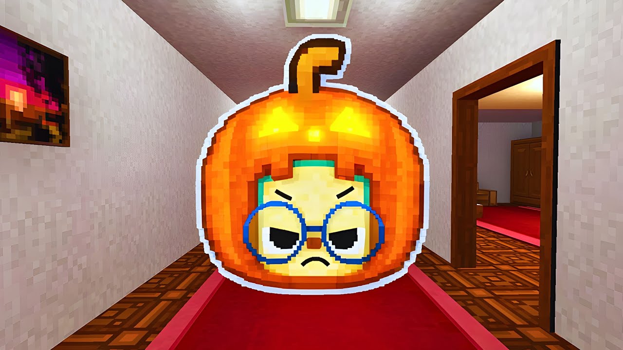 PUMPKIN Hogi MINECRAFTIFIED NEXTBOTS Fast CHASE in Red Corridor l Garry's Mod