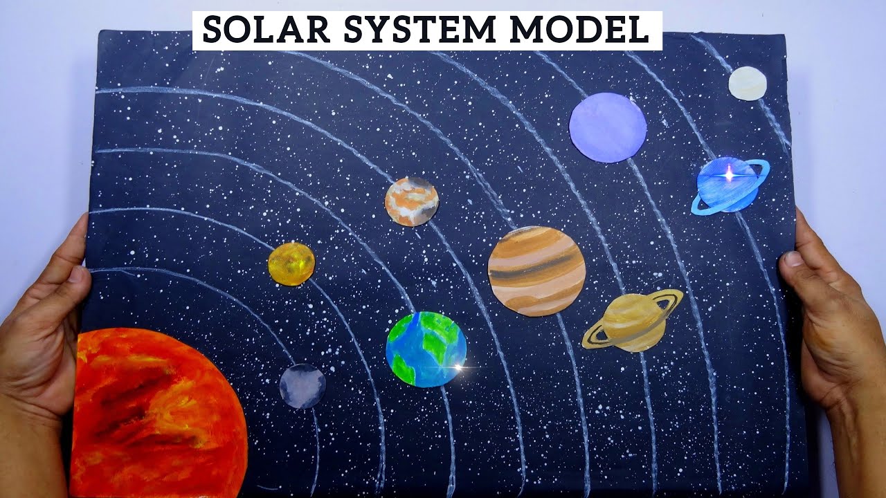 How To Make 3d Solar System Model School Project 3d Model Solar System Model Youtube