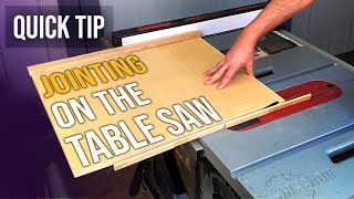 Using CA Glue to Joint on the Table Saw