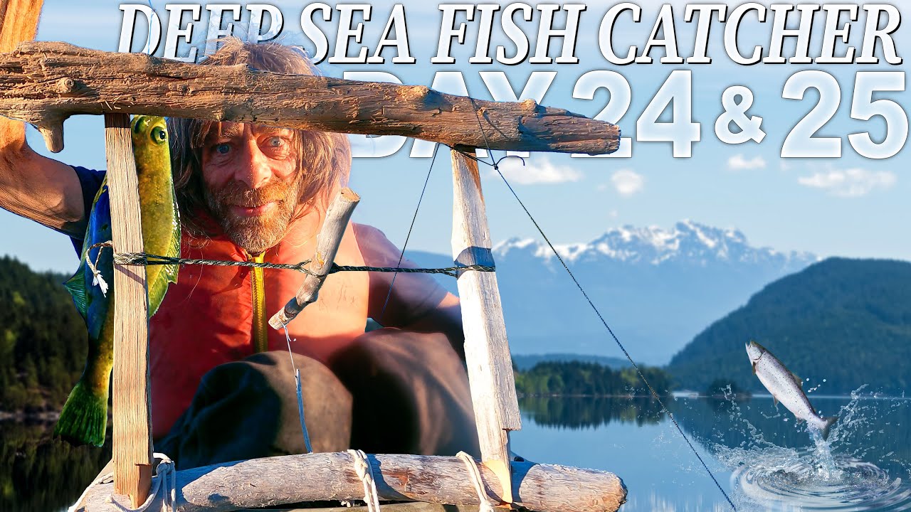 Greg Days 24 & 25 Kayak Fish Catcher  30 Day Survival Challenge: Vancouver  Island 