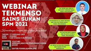 WEBINAR TEKMENSO SAINS SUKAN SPM 2021