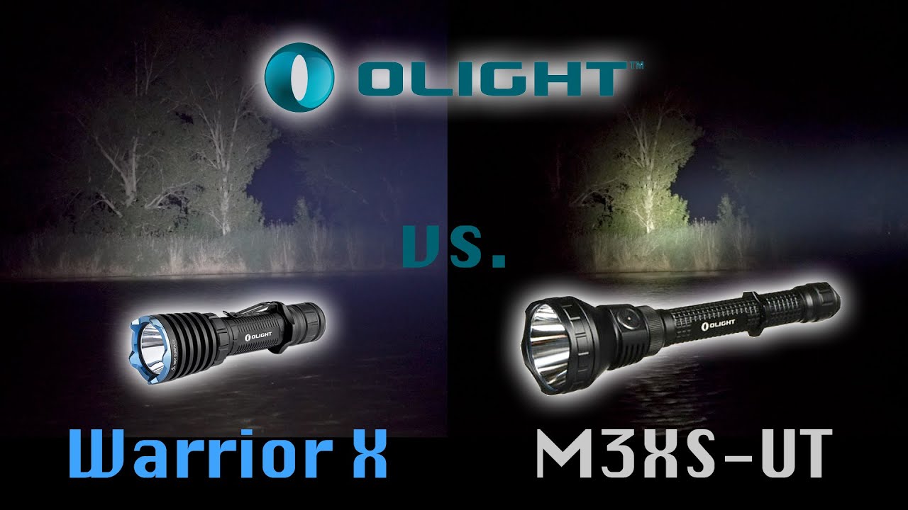 Olight Warrior X vs. Olight M3XS-UT Javelot - YouTube