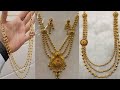 Latest gold 3 step ball chain haram designs with weight and price gold step chain designs