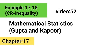 Eg:17.18|| MVBUE || Statistical inference || FMS || Gupta and kapoor