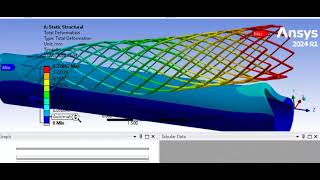 FEA Simulation of Coronary Artery Stent in ANSYS for cardiovascular plaque for angioplasty screenshot 4