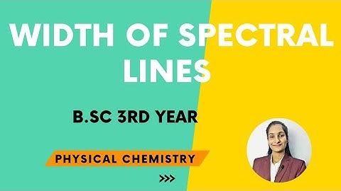 Width of spectral lines | Spectroscopy | B.Sc 3rd year | By Priti Mam