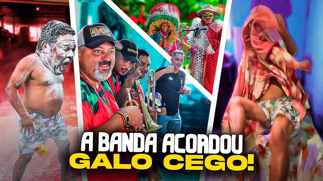 ERIK ACORDOU GALO CEGO COM A BANDA DE CARNAVAL E FARINHA NA CARA 🤣| GALO CEGO