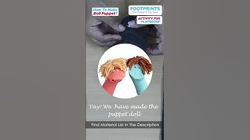 How To Make A Doll Puppet?  #DIY #CraftsForKids #KidsCrafts #Shorts #FootprintsChildcare