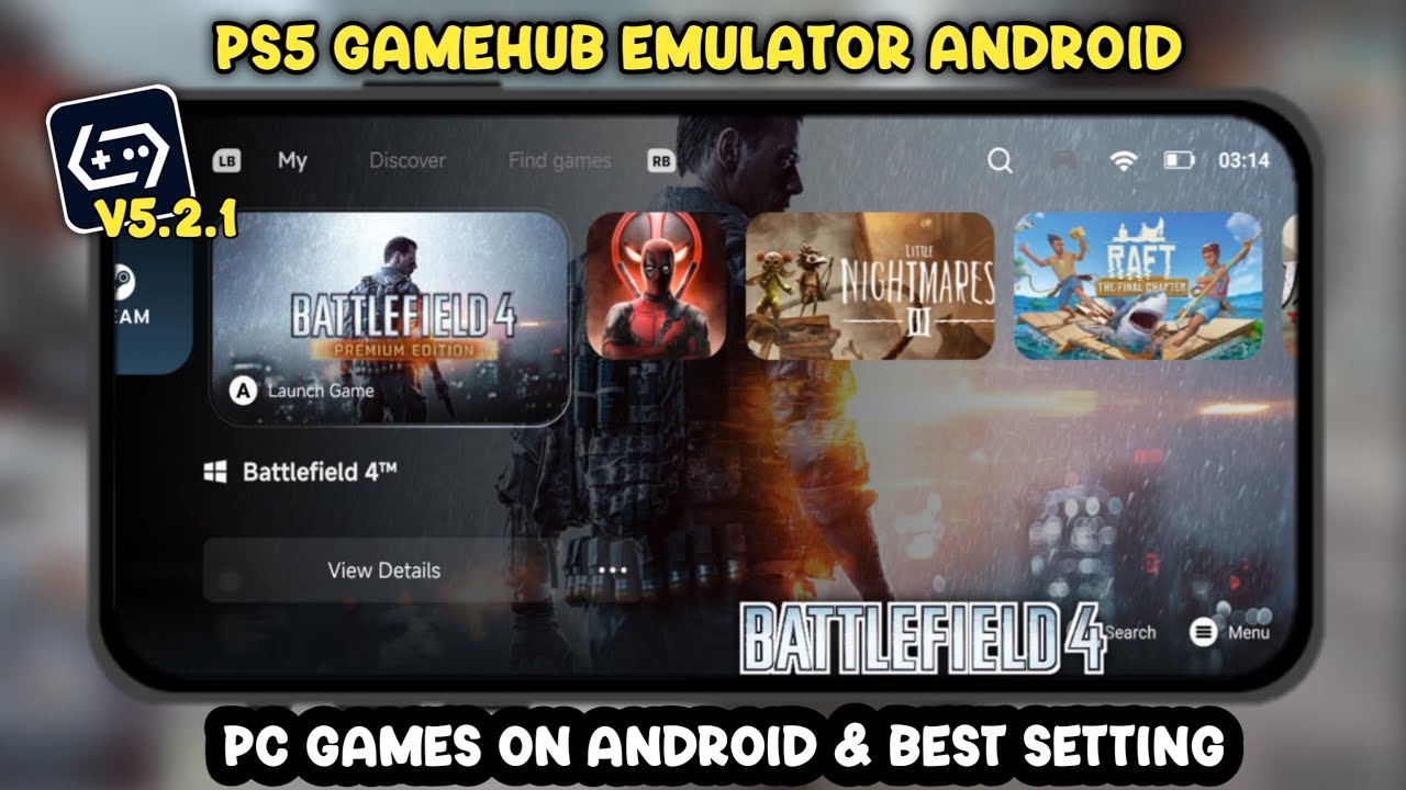НОВИНКА!! Похоже на эмулятор PS5 на Android? Обновление Gamehub v5.2.1 тестирует Battlefield 4.