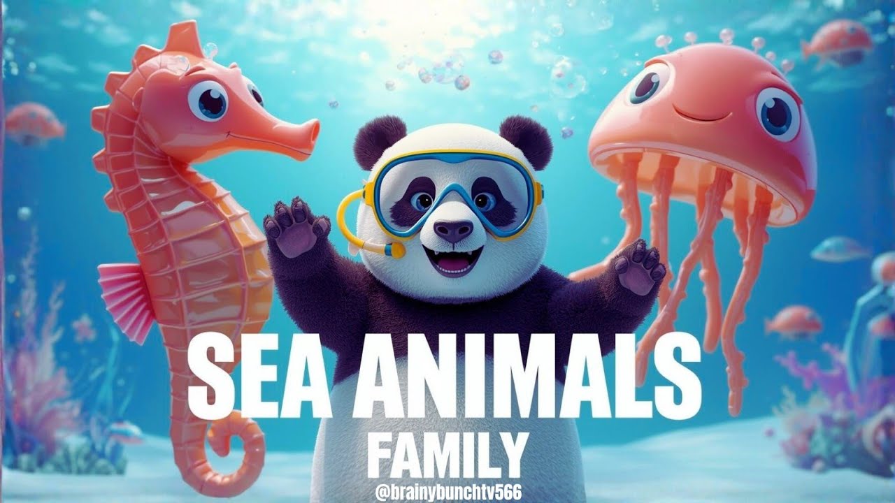 Sea Animals Family 🐳🦀 | Ocean Animals Song for Kids | Brainy Bunch TV566