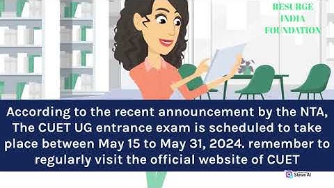 CUET UG 2024 | Entrance Exam Date | Reminder