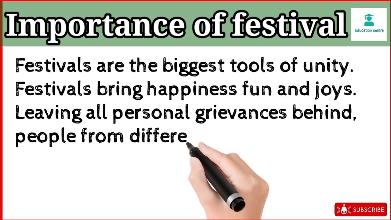 importance of festival essay in english