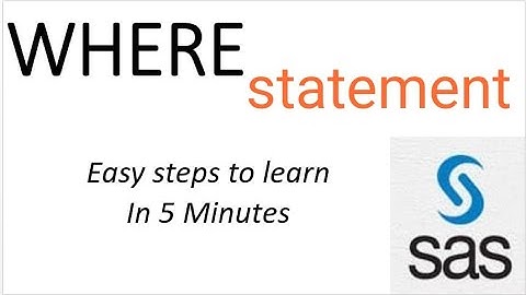 where statement in sas||#sas conditions & statement||where conditions||#sas||sas studio||basic sas
