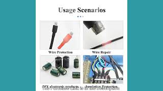 Black 3:1 Adhesive Heat Shrink Tubing Dual Wall Waterproof Cable Sleeve