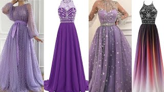 long Dresses purple for hijab أجمل فساتين سواريه لونها موف للمحجبات تواكب العصر ♥️🙈