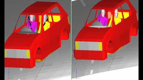 Collision Reconstruction - Comparison of belted and unbelted occupants