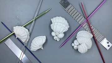 3D Zentangle Styled Polymer Clay Tutorial: Clam Shells...