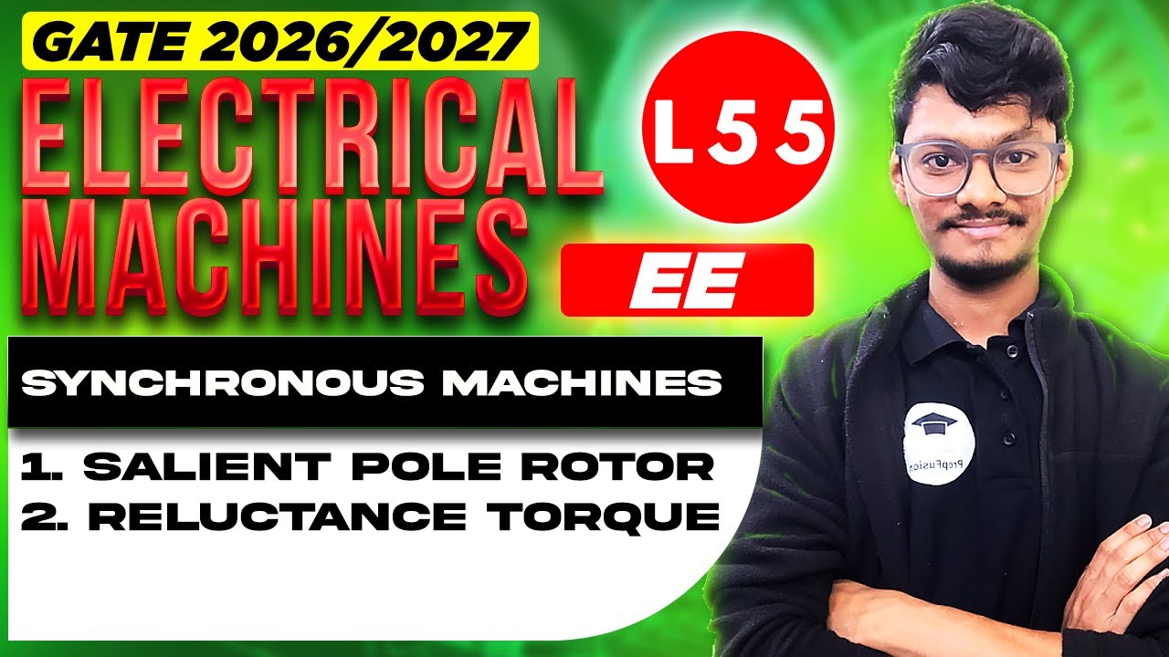 L55 Salient Pole Synchronous Machines || Reluctance Torque ...